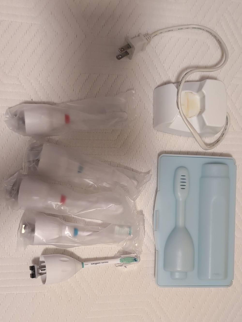 Sonicare Toothbrush Charger, Travel Case, New Extra Toothbrush Heads